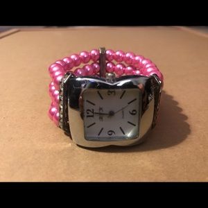 pink bead women fashion watch